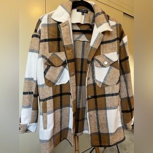 Boohoo Brown Shacket